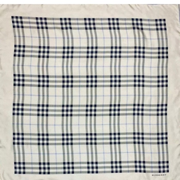 authentic BURBERRY 34" silk NOVA CHECK plaid SCARF - Picture 3 of 7